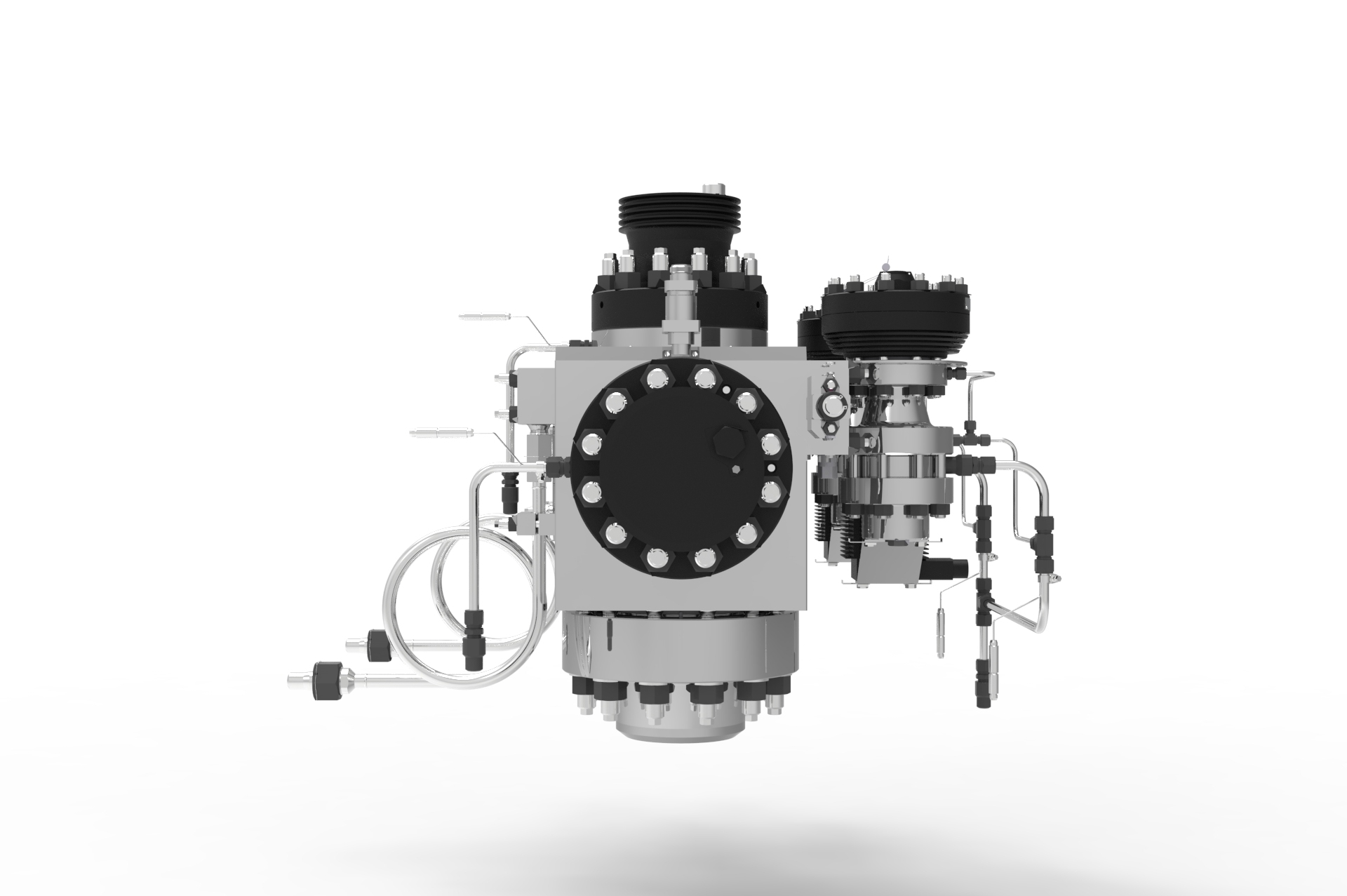 Left side view of a SEBIM CTSV 3000 Compact Tandem Safety Valves manufactured by Trillium Flow Technologies