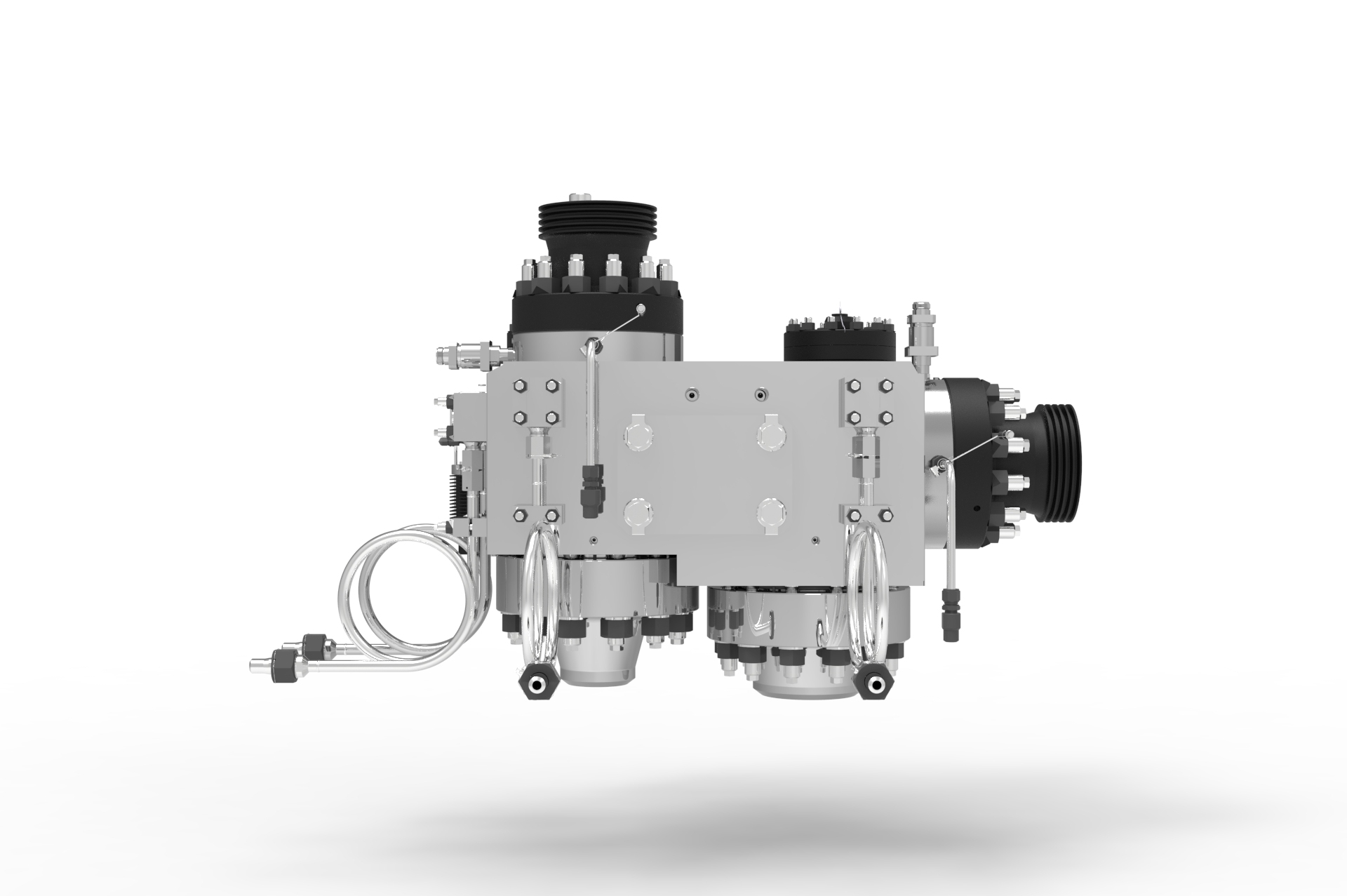 Backside view of a SEBIM CTSV 3000 Compact Tandem Safety Valves manufactured by Trillium Flow Technologies