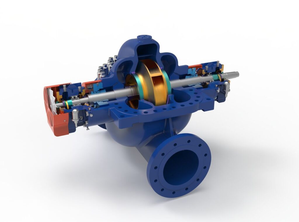 6 AHP & AHP-DS BB3 Type API 610 Centrifugal Pump - Side Mechanical View