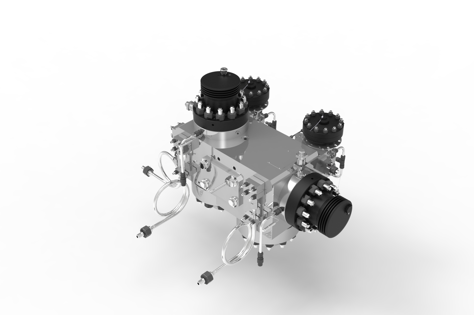 Angled front right side view of a SEBIM CTSV 3000 Compact Tandem Safety Valves manufactured by Trillium Flow Technologies