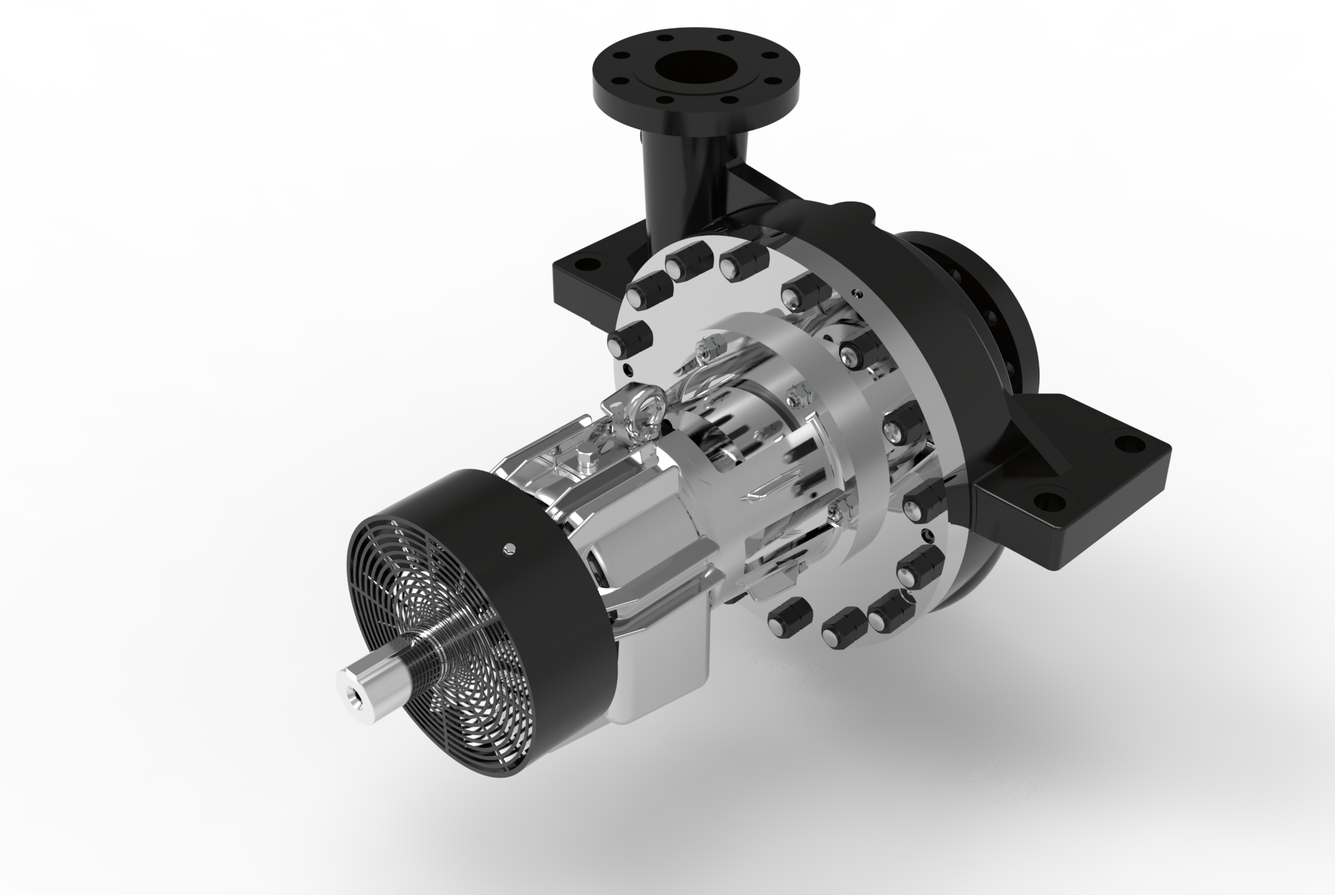 GABBIONETA PUMPS® R OH2 TYPE API 610 CENTRIFUGAL PUMP left angled view