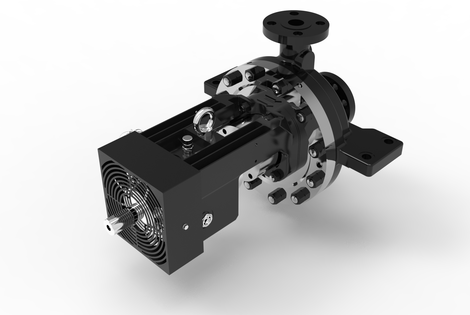 GABBIONETA PUMPS® RL OH2 TYPE API 610 CENTRIFUGAL PUMP left angled view