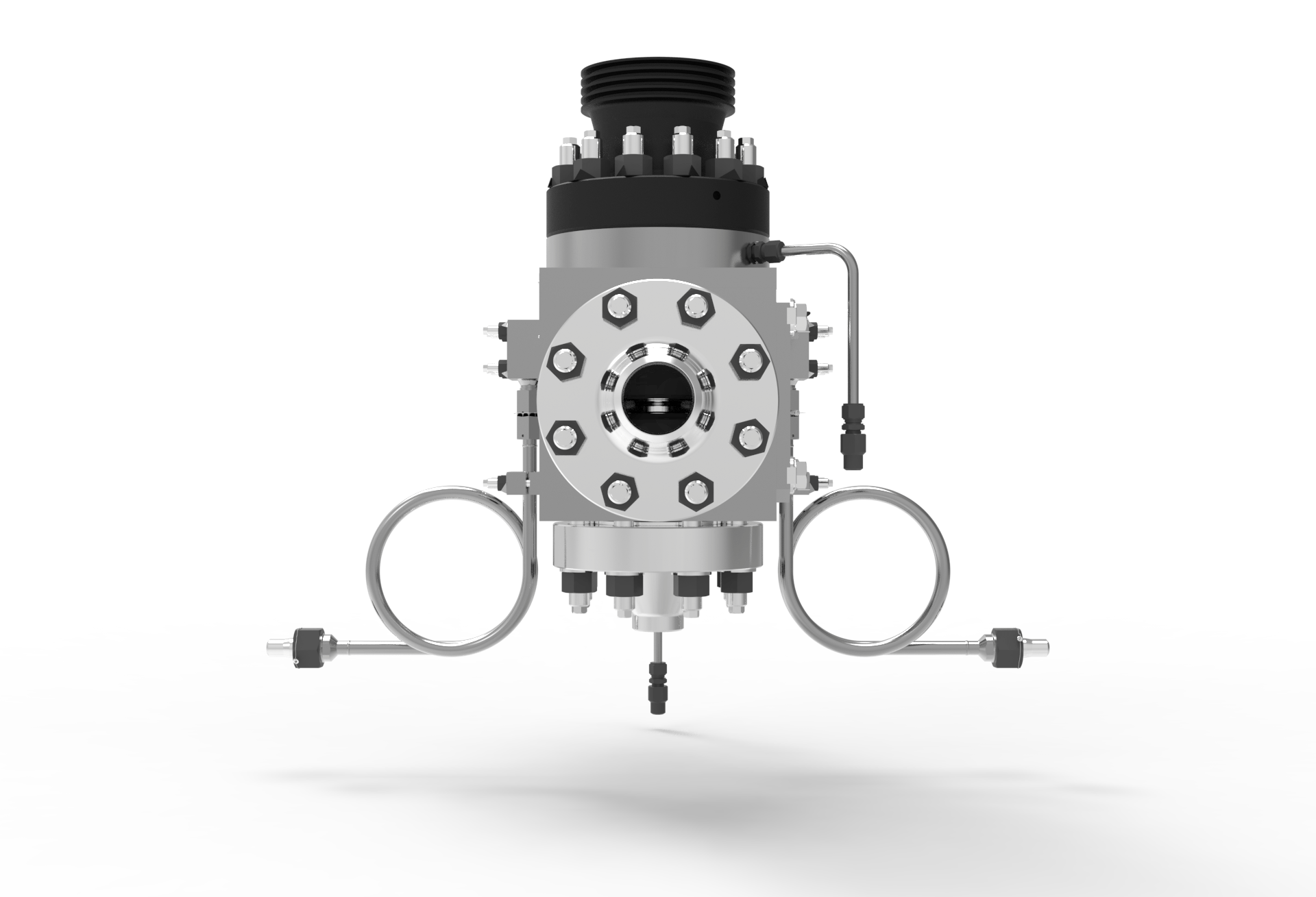 Backside view of a SEBIM CSSV 3000 Compact Single Safety Valve manufactured by Trillium Flow Technologies