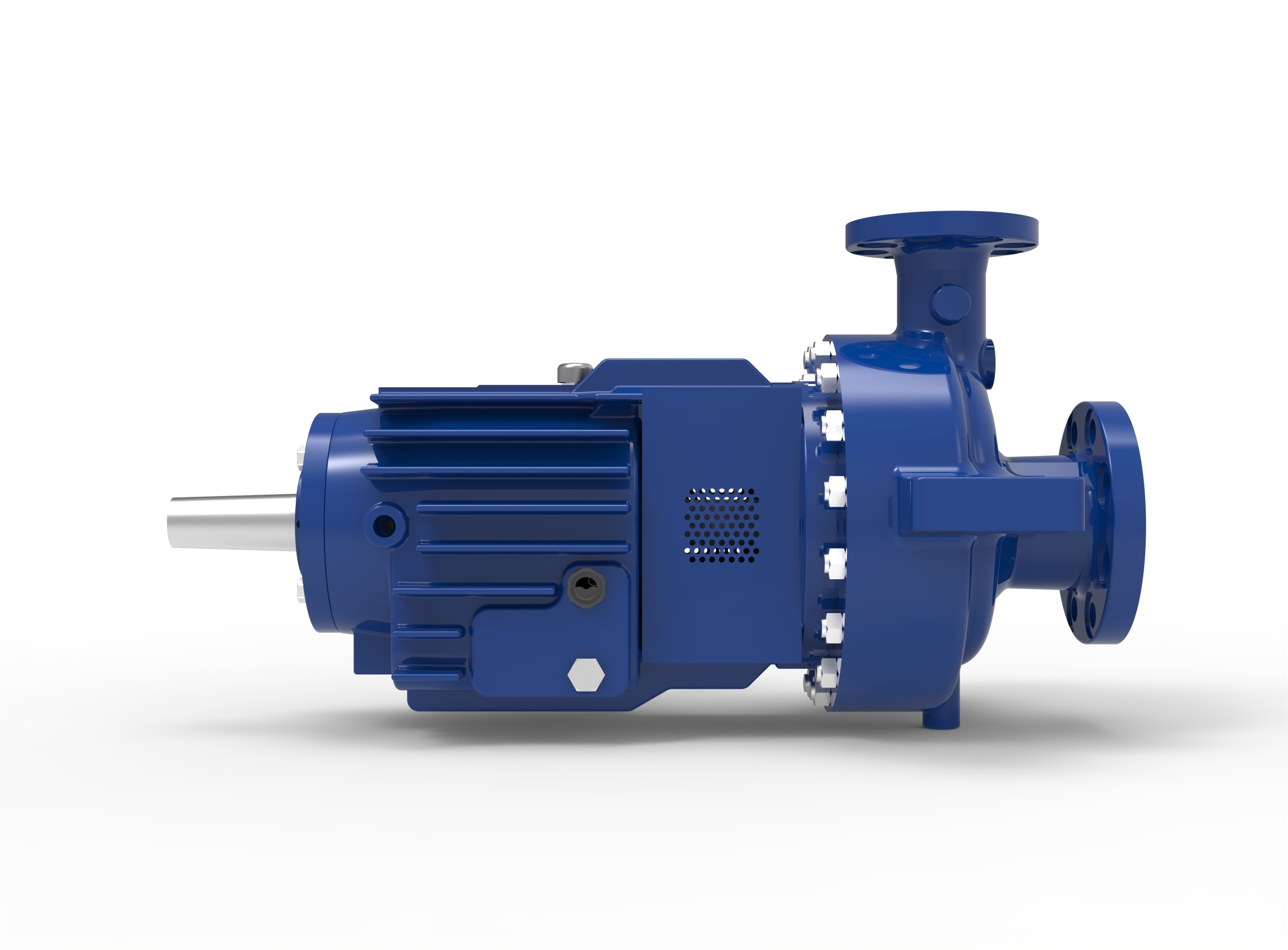 Left side view of a Termomeccanica Pompe AP OH2 610 Centrifugal Pump manufactured by Trillium Flow Technologies