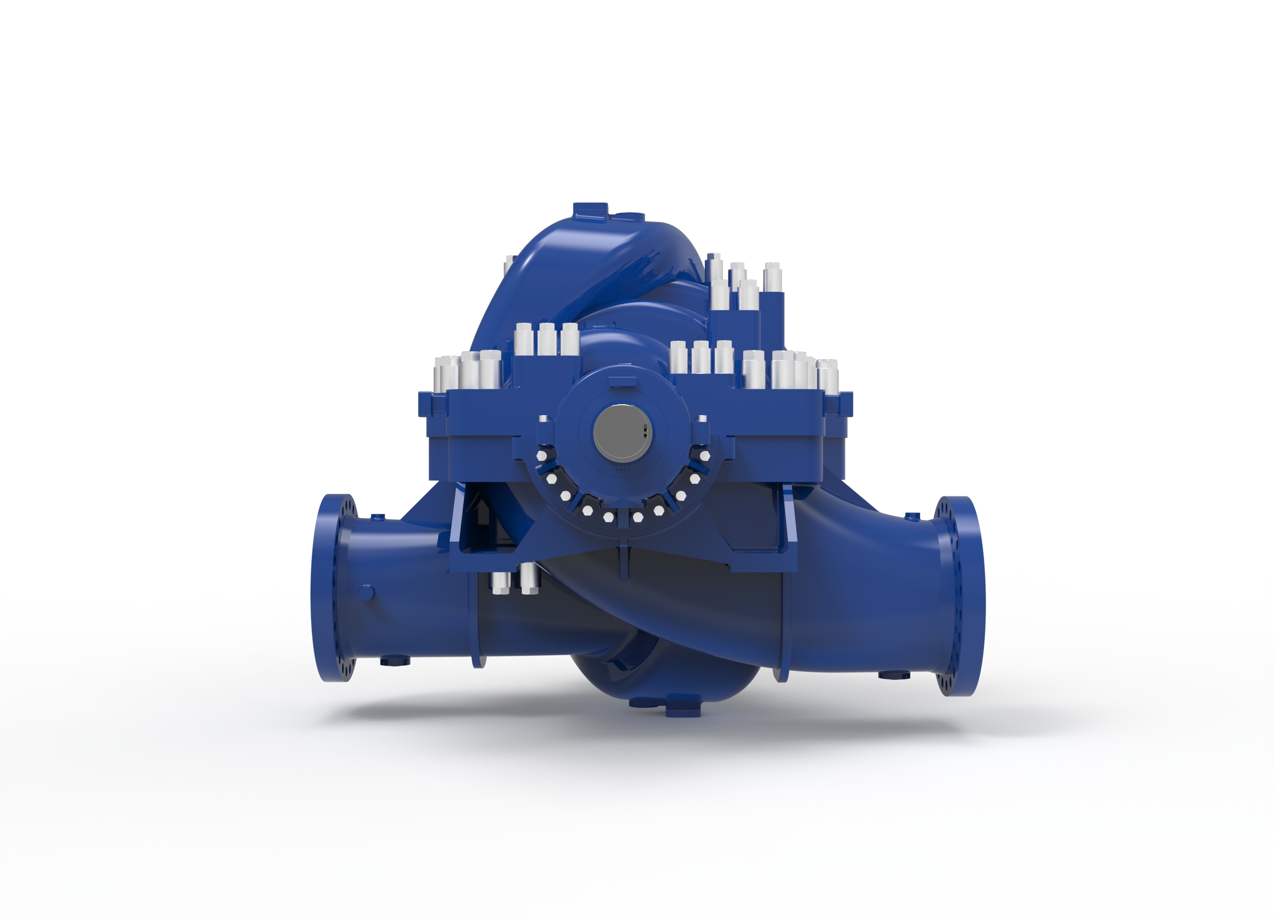 Left side view of a Termomeccanica Pompe D2 & D2D & DD2D BB1 TYPE API 610 Centrifugal Pump manufactured by Trillium Flow Technologies