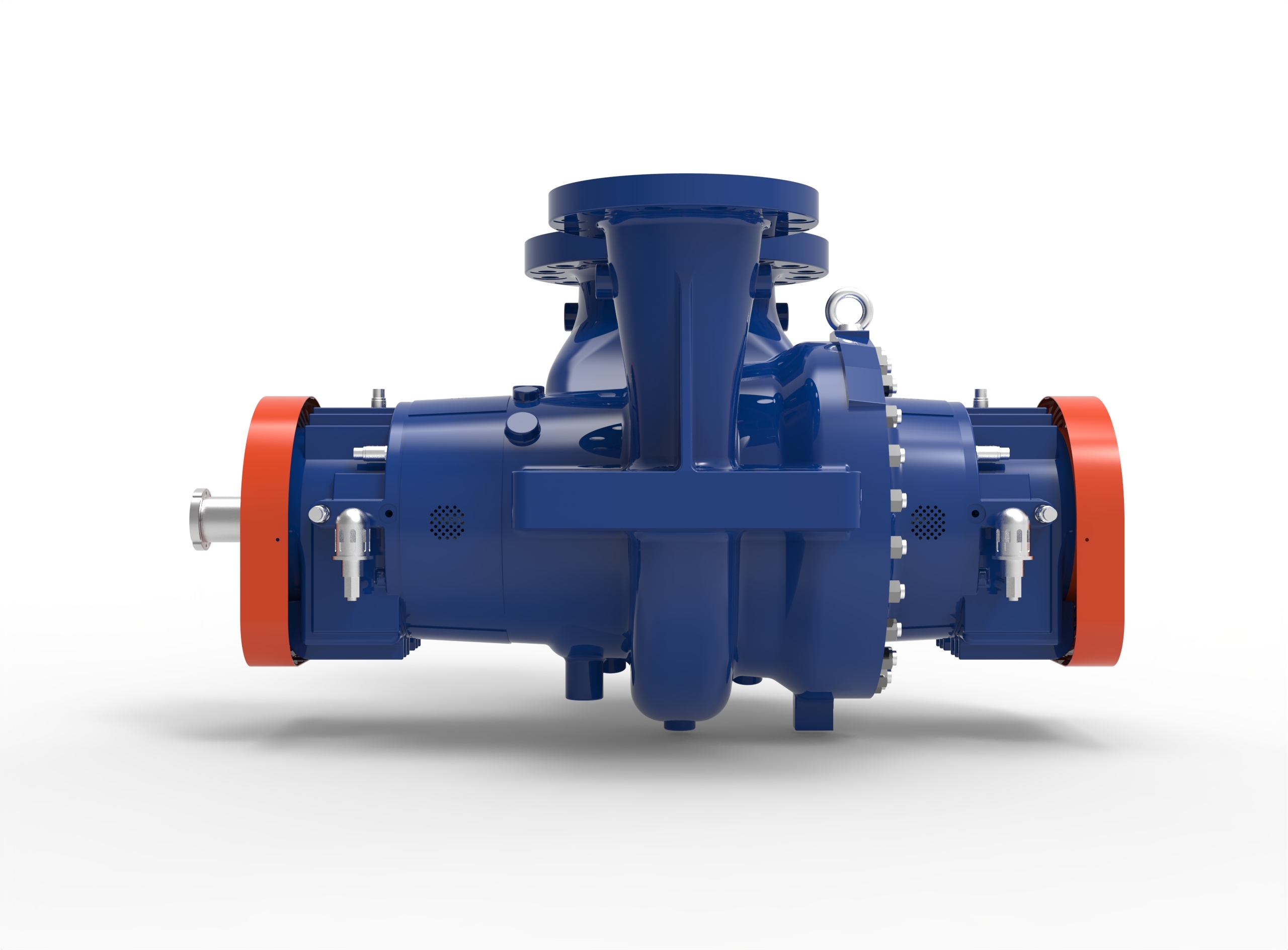 Backside view of a Termomeccanica Pompe DP BB2 TYPE API 610 Centrifugal Pump manufactured by Trillium Flow Technologies