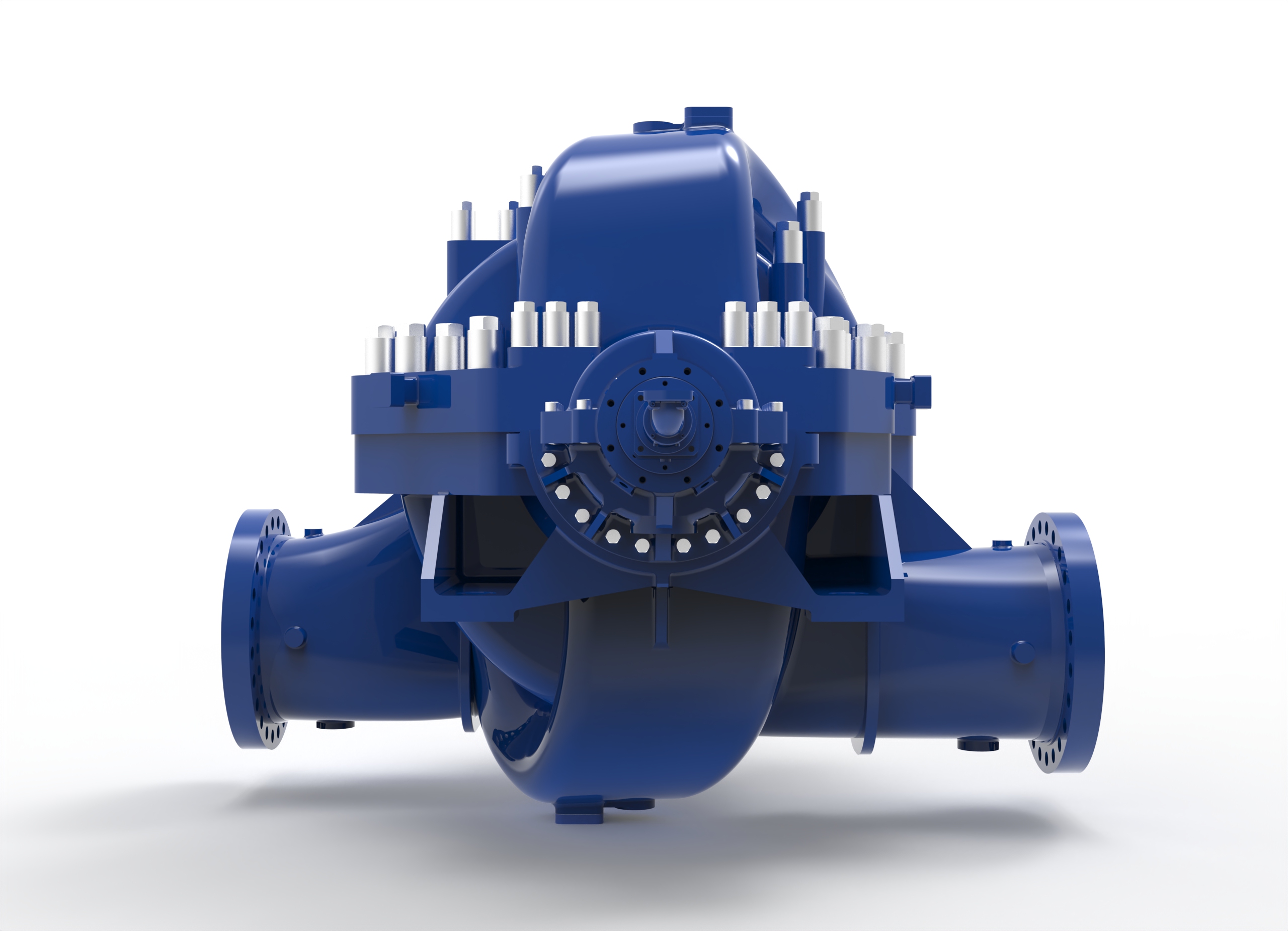 Right side view of a Termomeccanica Pompe D2 & D2D & DD2D BB1 TYPE API 610 Centrifugal Pump manufactured by Trillium Flow Technologies