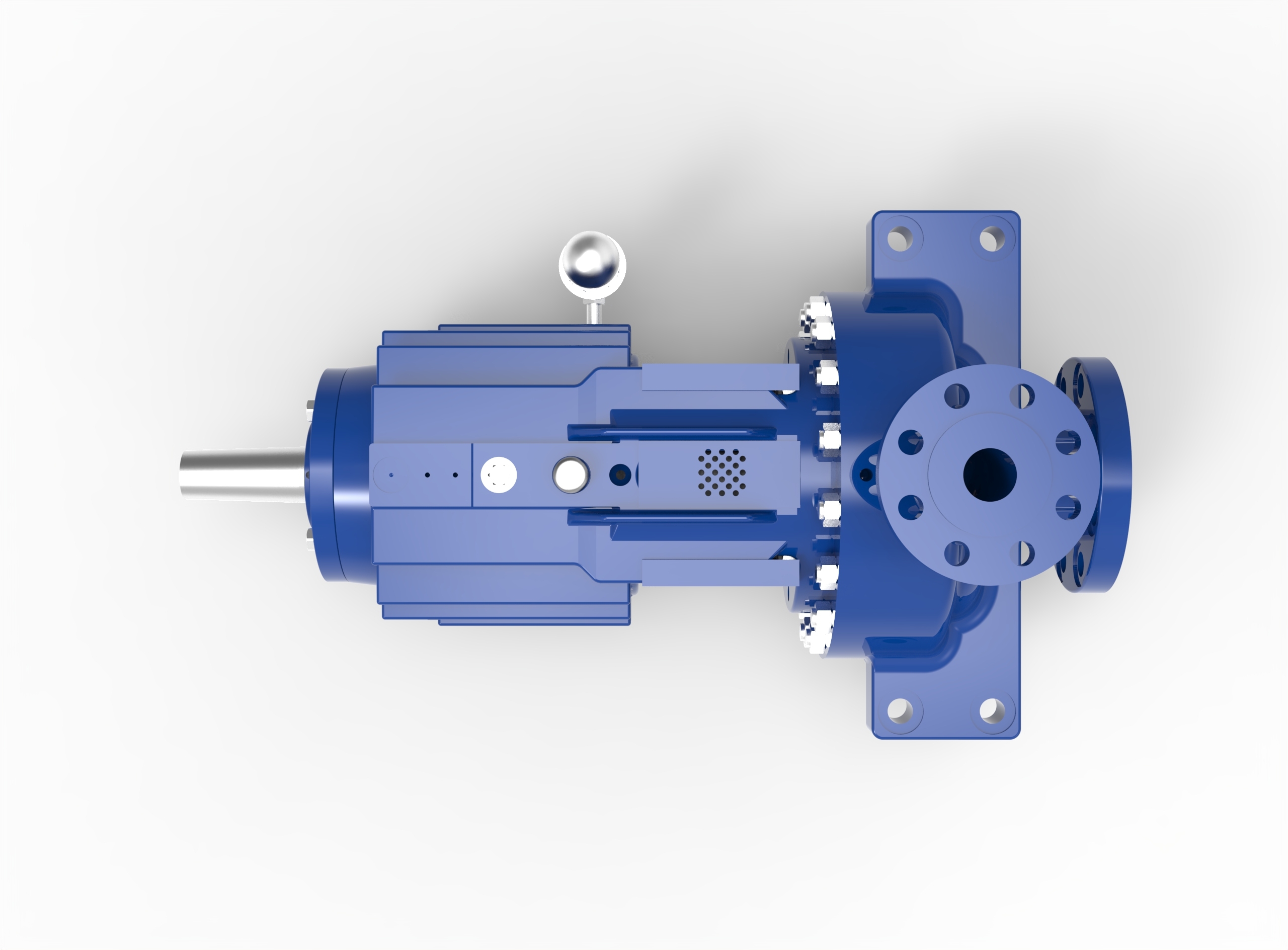 Top view of a Termomeccanica Pompe AP OH2 610 Centrifugal Pump manufactured by Trillium Flow Technologies