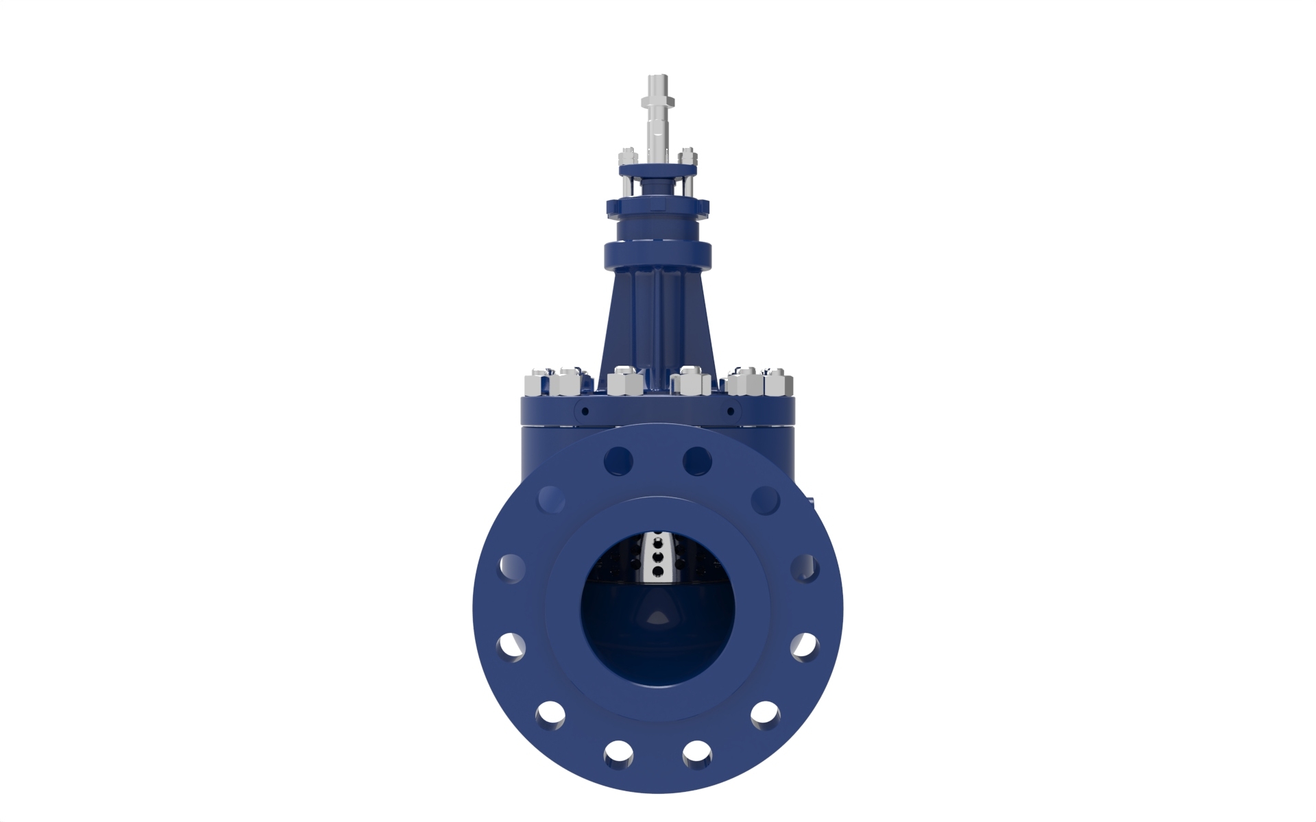 Front view of a Blakeborough BV500 Cage Trim Valve manufactured by Trillium Flow Technologies