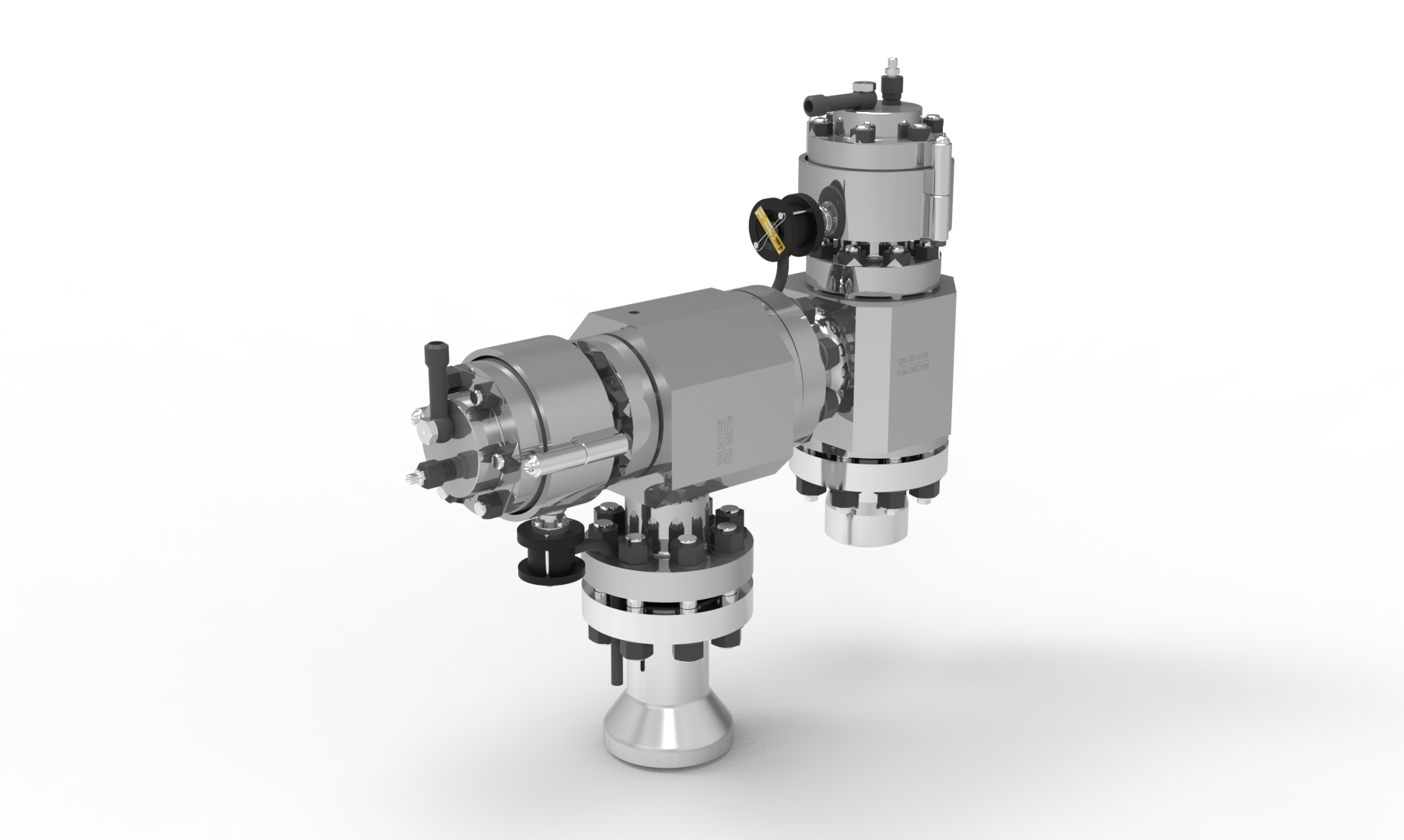 Angled front right side view of a SEBIM CTSV 3000 Compact Tandem Safety Valves manufactured by Trillium Flow Technologies