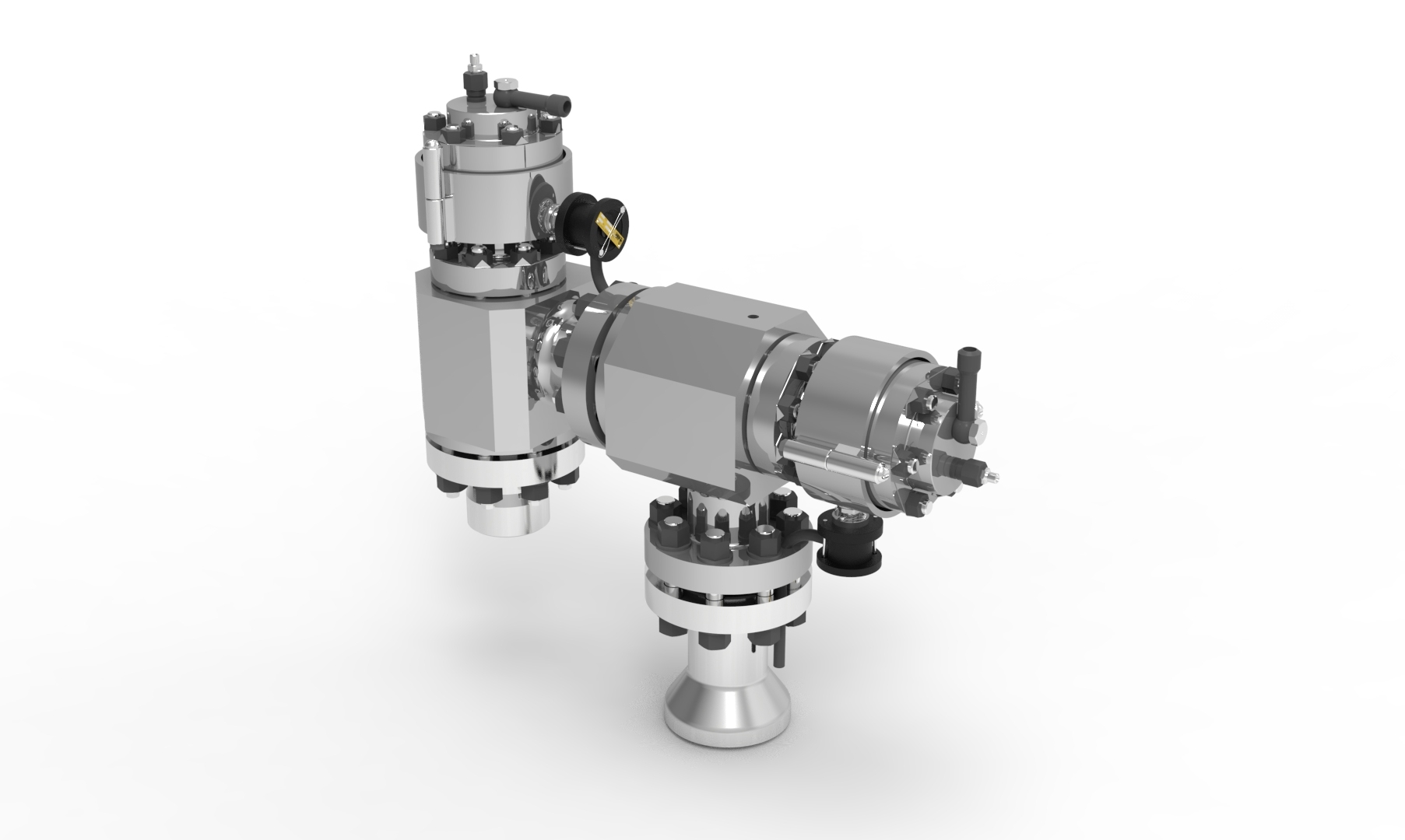 Angled front left side view of a SEBIM CTSV 3000 Compact Tandem Safety Valves manufactured by Trillium Flow Technologies